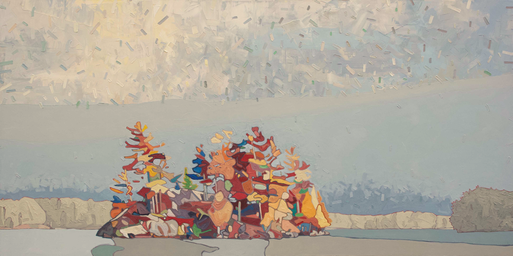 david grieve painting island lake wagi